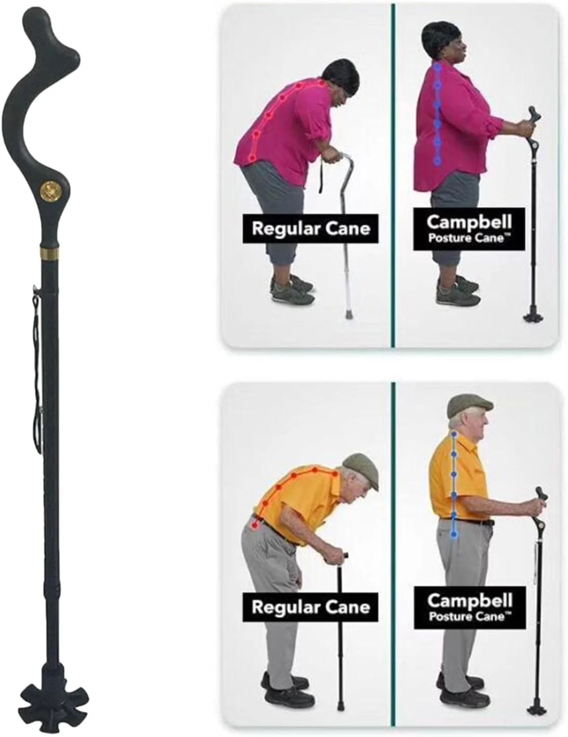 عصای پیاده روی قابل تنظیم برای بزرگسالان، عصای تاشو برای تحرک، کمک حرکتی سبک وزن برای تعادل در سفر - تلسکوپی عصای پیاده روی قابل تنظیم برای بزرگسالان، عصای تاشو برای تحرک، کمک حرکتی سبک وزن برای تعادل در سفر - تلسکوپی