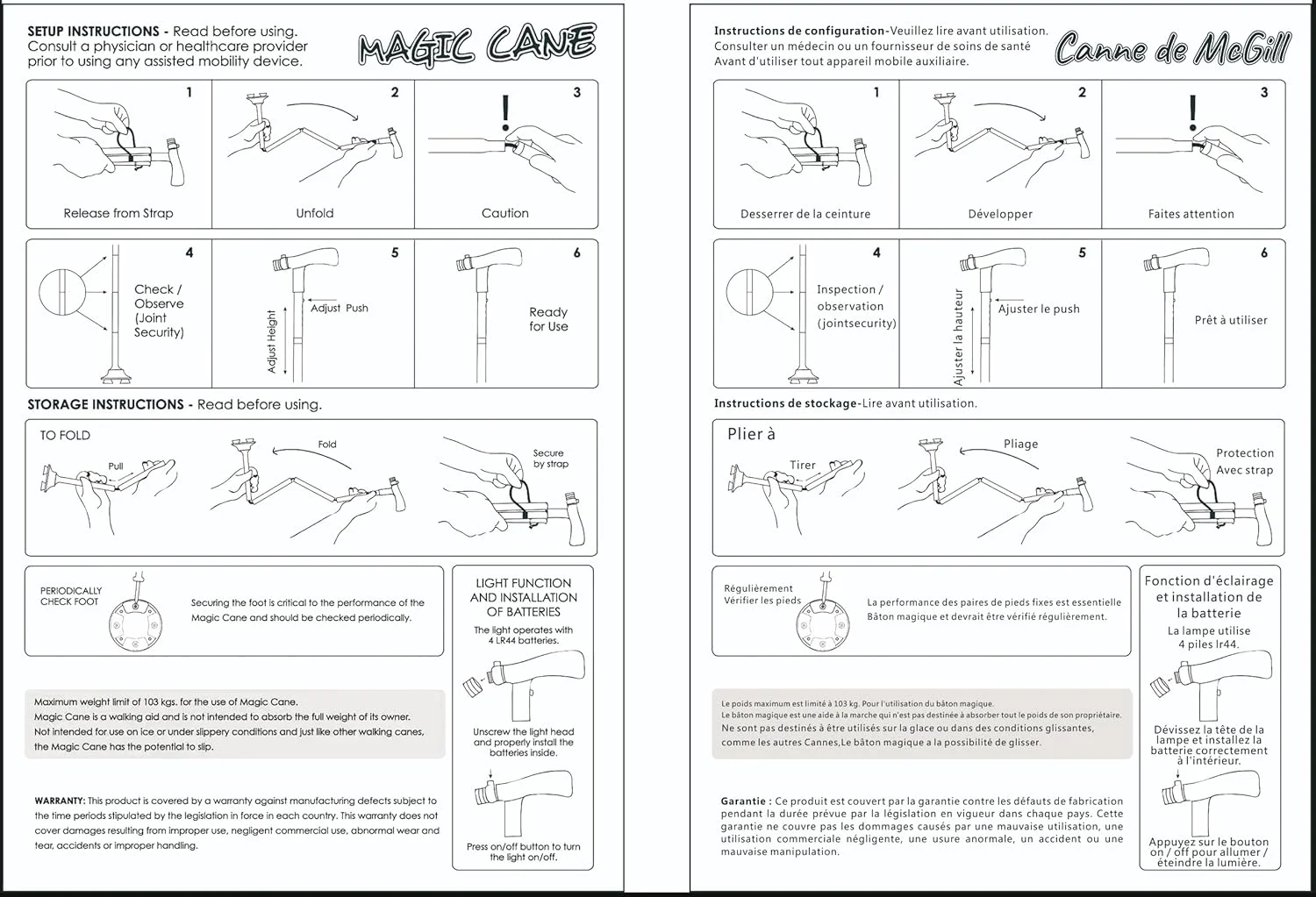 عصای تاشو با چراغ LED، عصا و چوب دستی قابل تنظیم برای مردان و زنان، عصای پیاده روی برای سالمندان با دسته بالشتکی و پایه چهارگانه چرخشی برای پیاده روی، کوهنوردی و کوله گردی عصای تاشو با چراغ LED، عصا و چوب دستی قابل تنظیم برای مردان و زنان، عصای پیاده روی برای سالمندان با دسته بالشتکی و پایه چهارگانه چرخشی برای پیاده روی، کوهنوردی و کوله گردی