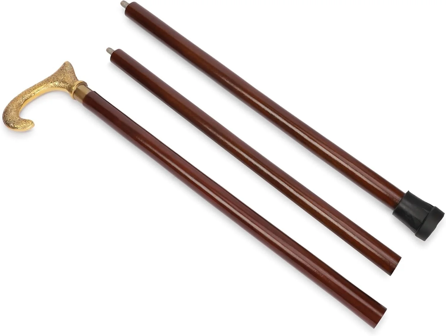 عصا دستی آجونی برای مردان، زنان و سالمندان، عصای چوبی سبک وزن تاشو تزئینی با دسته، عصای کوهنوردی برای پیاده روی، هدیه