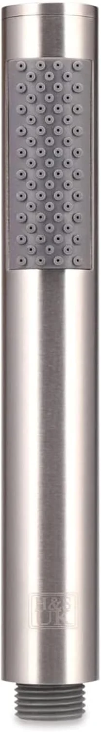 سردوش دستی یونیورسال H&S برای حمام، مدل مدادی، فشار قوی، تک حالته، استیل ضد زنگ، کروم، آبی 1644