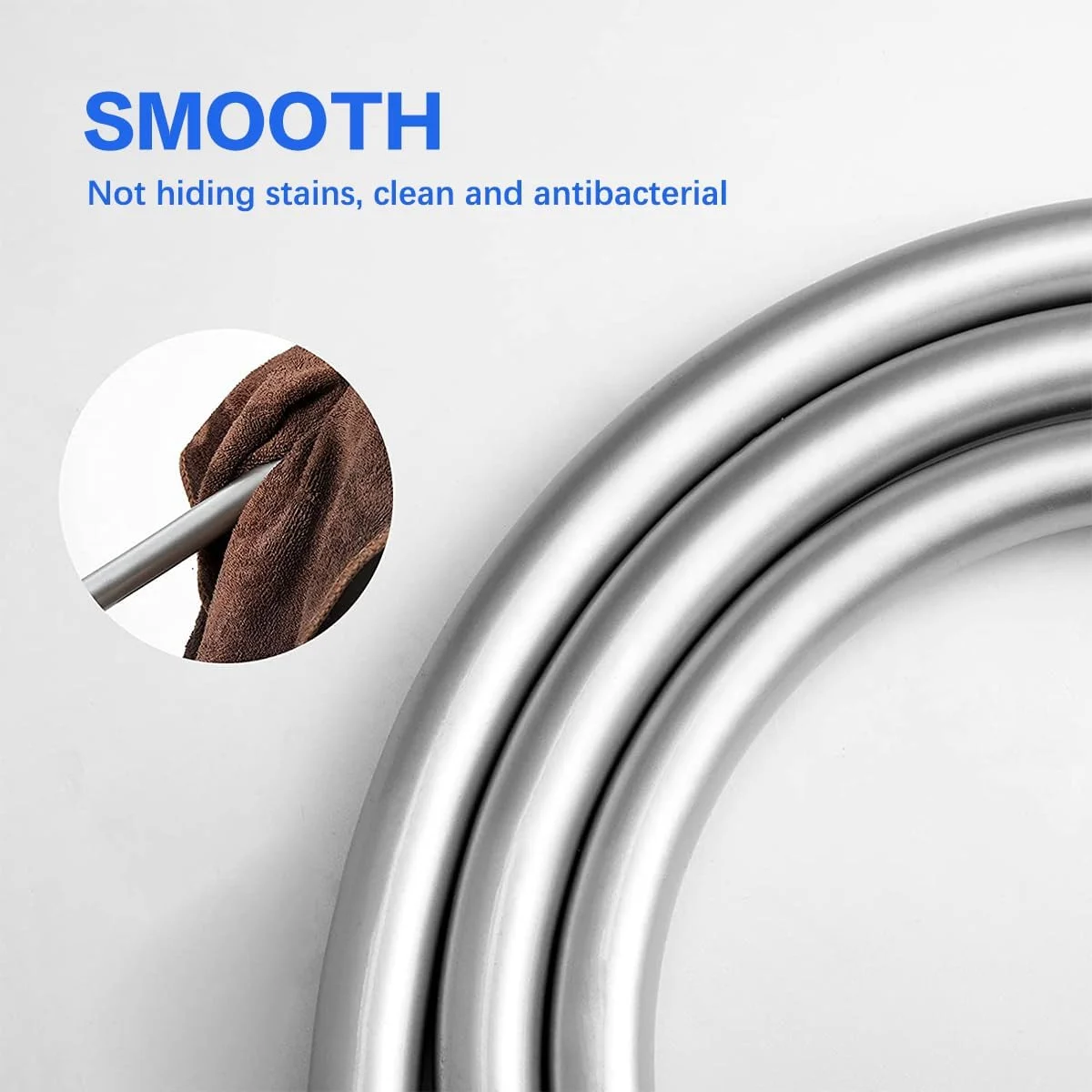 شلنگ دوش 1.5 متری ECVV، اتصال G1/2 اینچ، شلنگ انعطاف پذیر PVC با کیفیت بالا برای سر دوش دستی، شلنگ های اکستنشن، شلنگ جایگزین سر دوش انعطاف پذیر، ضد پیچ خوردگی، تمیز کردن آسان