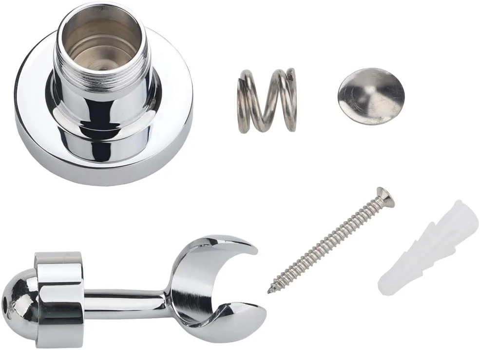 نگهدارنده سردوش Freelynn - پایه نگهدارنده سردوش دیواری مسی برای سردوش دستی و شلنگ دوش استاندارد - روکش کروم با قابلیت تنظیم 360 درجه