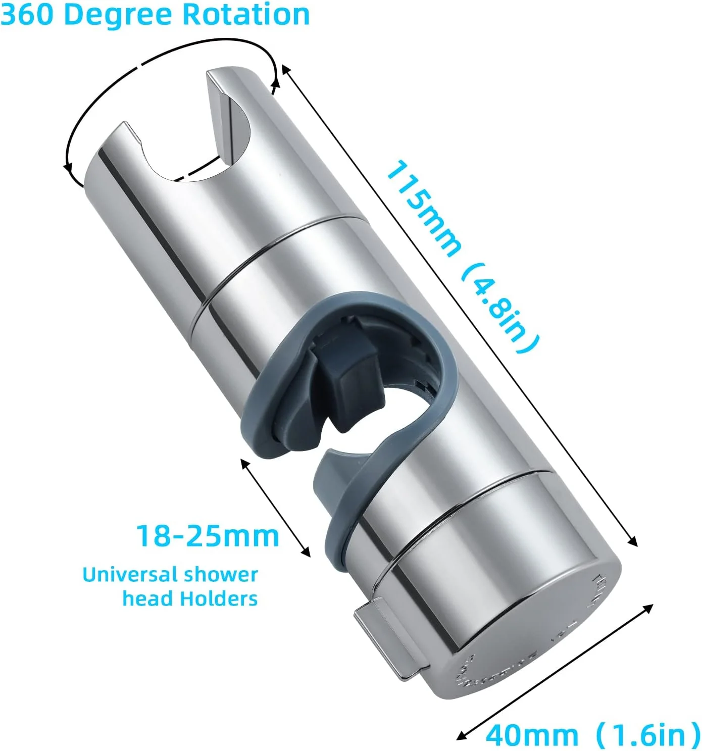 نگهدارنده های سردوش حمام BBLIKE، جایگزین براکت سردوش دستی 18-25 میلی متری قابل تنظیم، براکت سردوش با روکش کروم