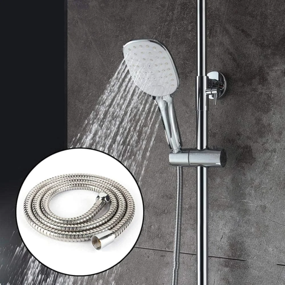 شلنگ دوش ECVV 1.5 متری استیل ضد زنگ، شلنگ جایگزین انعطاف پذیر برای سردوش دستی