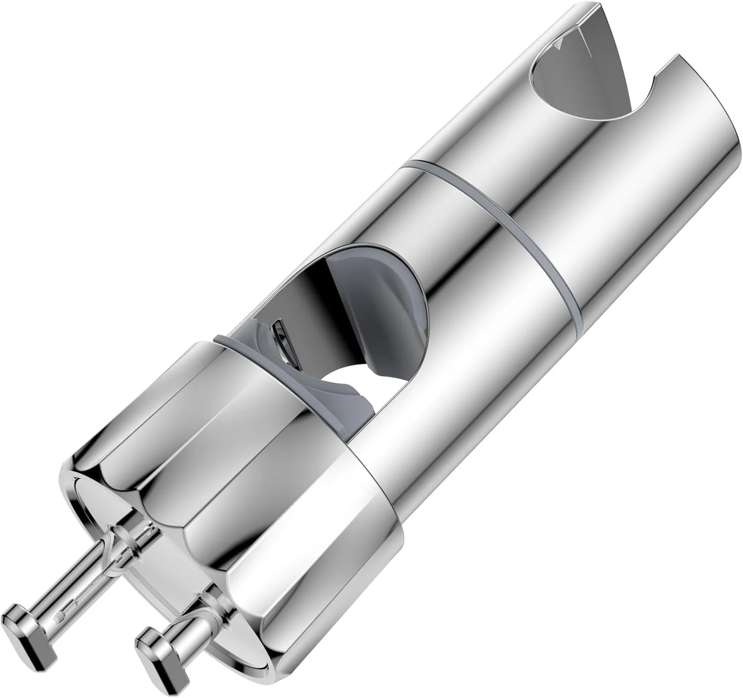 نگهدارنده سردوش KASTWAVE با 2 قلاب، جایگزین جهانی قابل تنظیم برای 16-28 میلی متر، روکش کروم + ABS، طراحی نگهدارنده سردوش، نصب آسان برای میله لغزنده