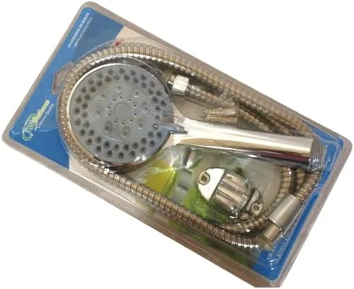 ست سر دوش دستی Rahalife با شلنگ و نگهدارنده سر دوش | ست دوش 3 تکه لوازم جانبی دوش | لوازم جانبی حمام