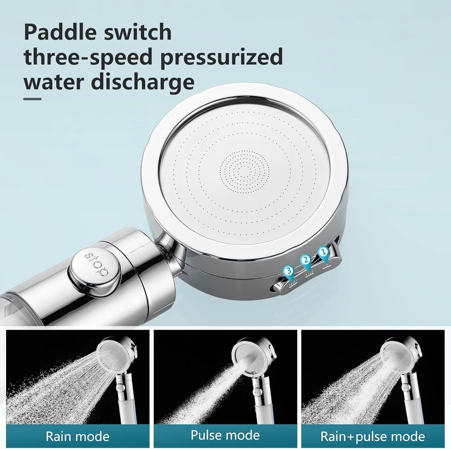 سردوش فیلتردار دستی BRIMIX با فشار بالا، کمک به کاهش ریزش مو، تقویت پوست، حذف کلر، فیلتر آب سخت به همراه 2 فیلتر اضافی