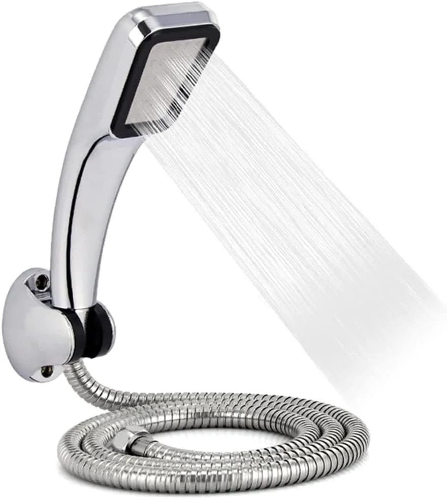 سردوش حمام به همراه شلنگ 1.5 متری، دارای 300 سوراخ، فشار قوی، صرفه جویی در آب، ست دوش دستی (نقره ای (1.5 متر)) سردوش حمام به همراه شلنگ 1.5 متری، دارای 300 سوراخ، فشار قوی، صرفه جویی در آب، ست دوش دستی (نقره ای (1.5 متر))