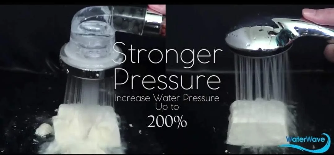 واتر ویو - سر دوش حمام بزرگ سایز با فشار قوی و صرفه جویی در آب، دارای 3 عملکرد و فیلتر، نسخه جدید LUXE