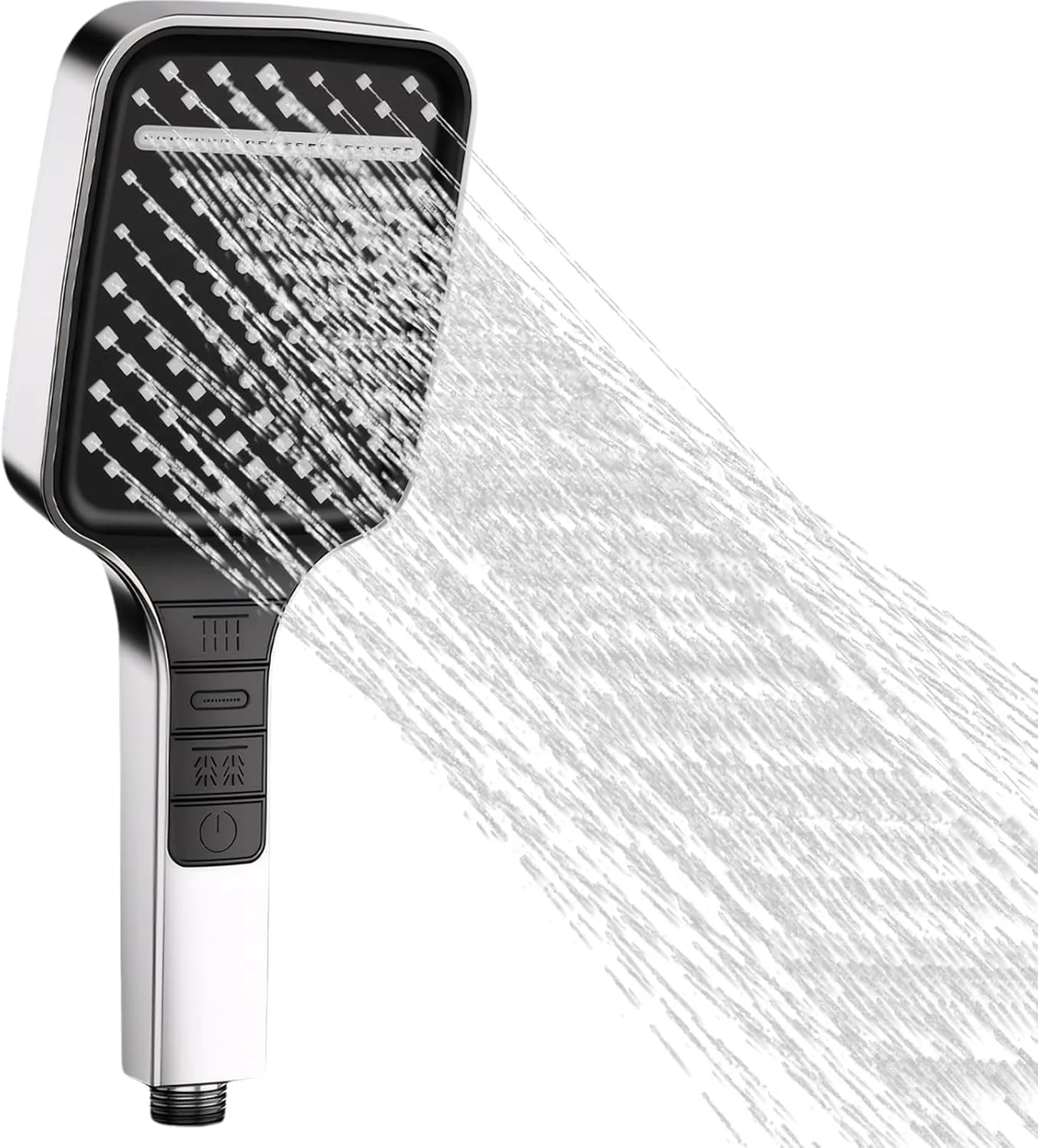 سردوش یونیورسال دورونگه، سردوش بارانی با 7 حالت اسپری به همراه دکمه توقف و نازل ضد رسوب، سردوش بارانی با قابلیت افزایش فشار و صرفه جویی در آب (نقره ای)