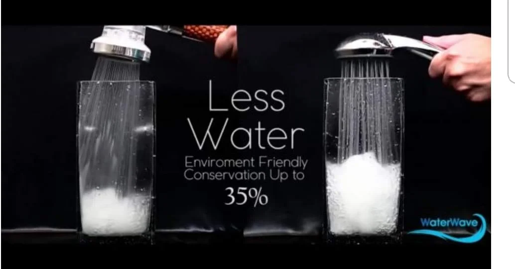 واتر ویو - سر دوش حمام بزرگ سایز با فشار قوی و صرفه جویی در آب، دارای 3 عملکرد و فیلتر، نسخه جدید LUXE
