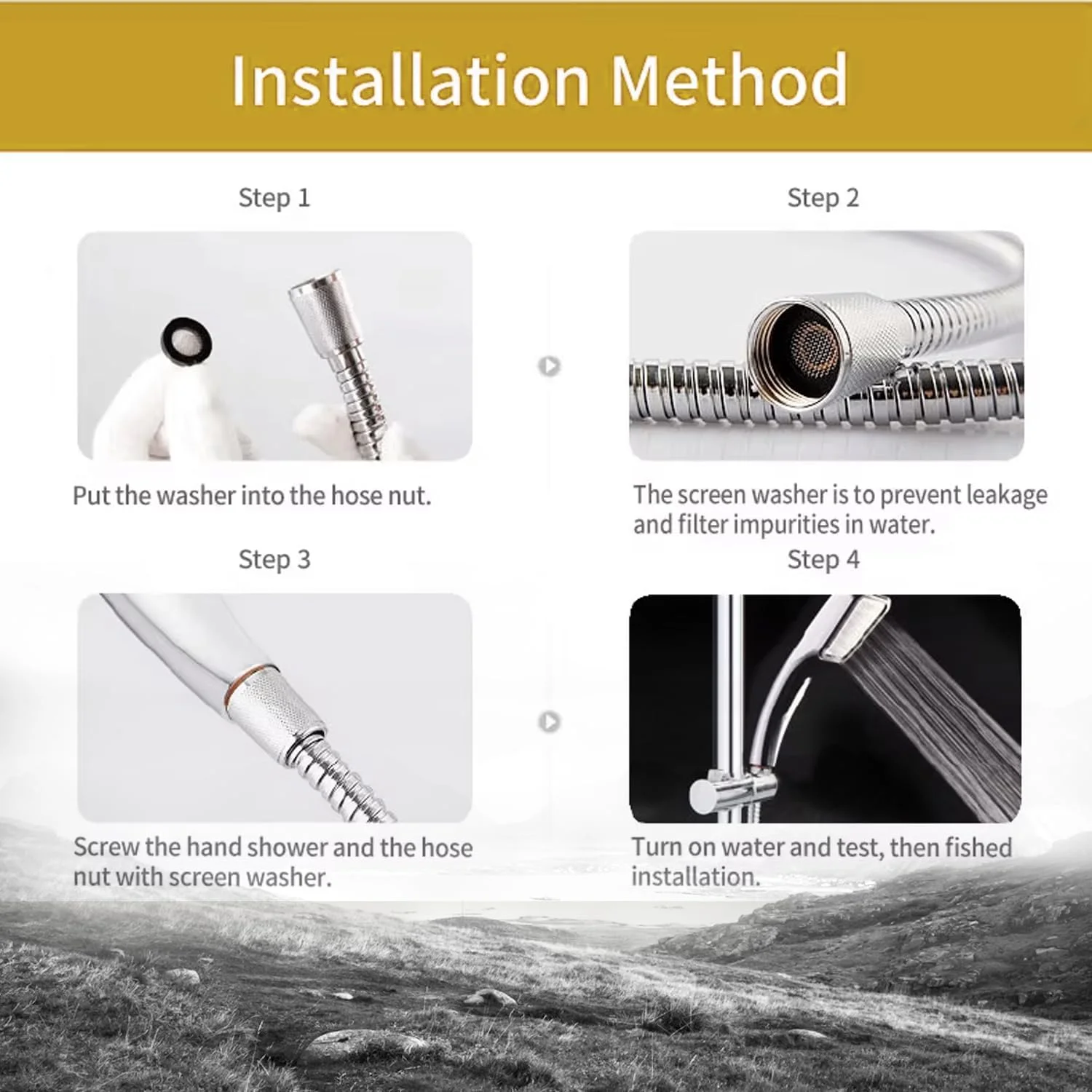 سردوش بارانی فشار قوی آیشینی با 300 جت [کروم]، دستی 23 سانتی متری یونیورسال G1/2، ست شلنگ استیل 150 سانتی متری، کلاهک های دوش ممتاز، تجربه دوش بارانی آرامش بخش و صرفه جویی در آب برای حمام و اسپا