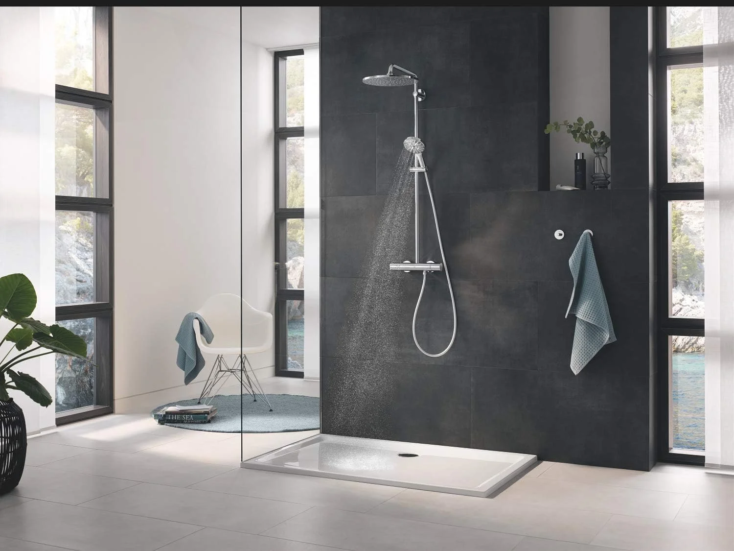 سردوش حمام گروهه Rainshower 130 SmartActive 26544000، سه حالته، کروم