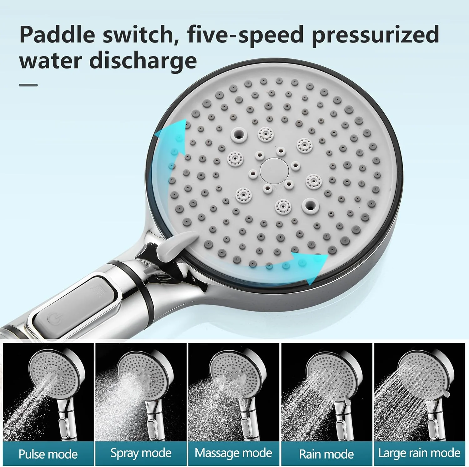 سردوش دستی فیلتردار BRIMIX فشار قوی، کمک به کاهش ریزش مو، تقویت پوست، حذف کلر، فیلتر سختی آب، سردوش با شلنگ