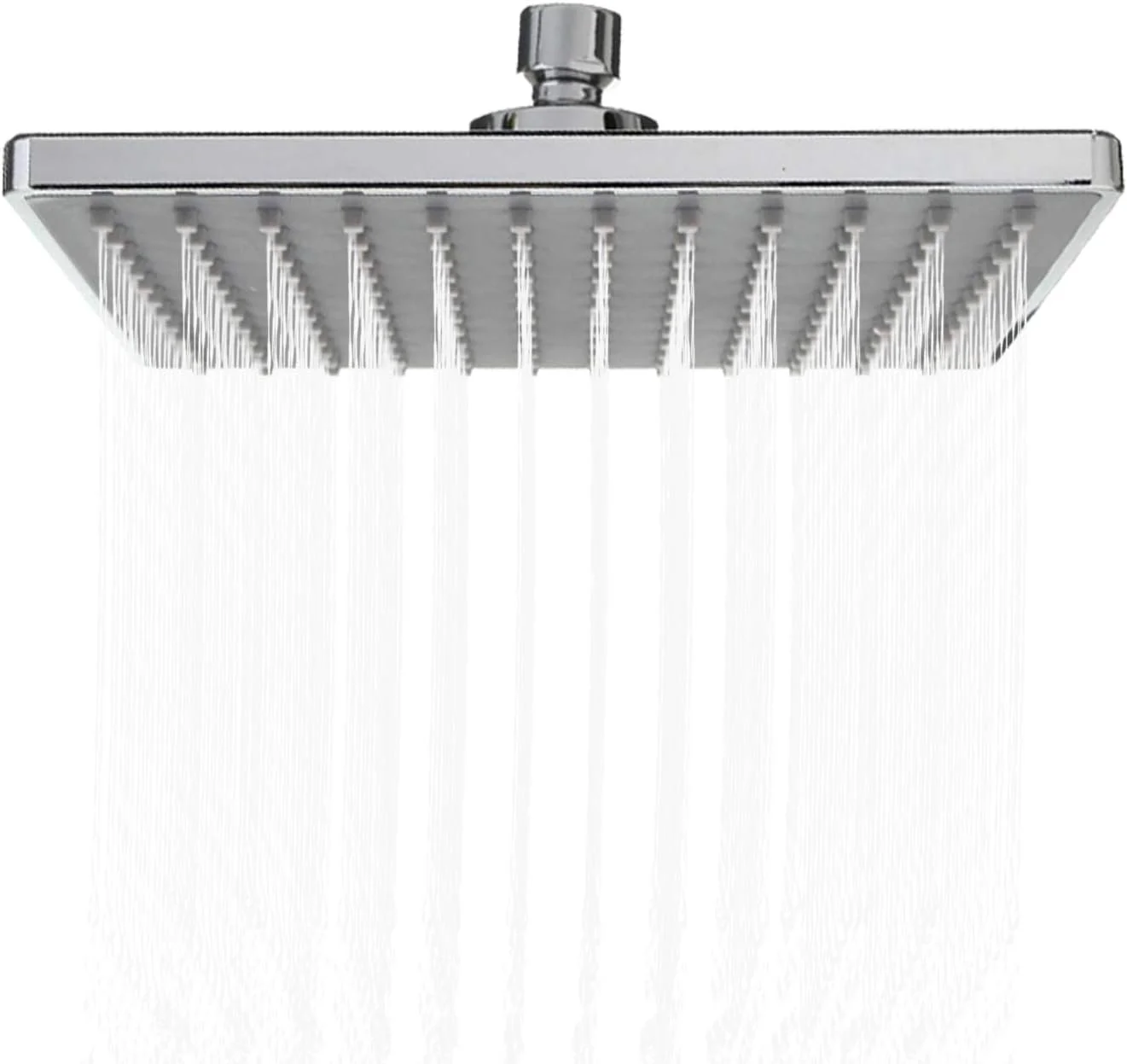 سردوش بارانی مربعی 8 اینچی Staright G1/2، سردوش حمام با فشار بالا قابل تنظیم، سردوش اسپری، سردوش کروم براق، جایگزین سردوش بارانی حمام