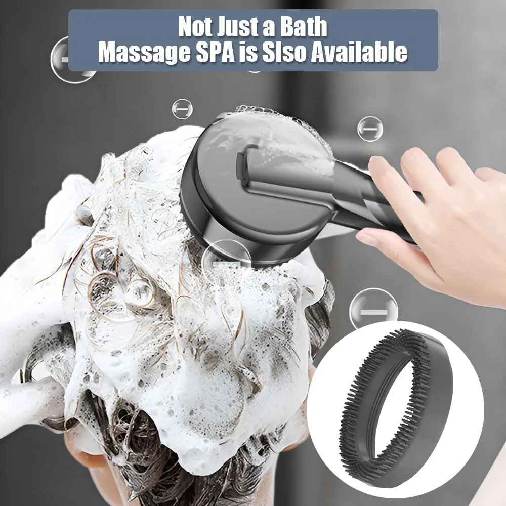 سردوش فیلتردار KALEDE® با حالت دستی، سردوش فشار قوی با 5 حالت اسپری به همراه فیلتر، سردوش با کلید روشن/خاموش و پایه سردوش برای آب سخت سردوش فیلتردار KALEDE® با حالت دستی، سردوش فشار قوی با 5 حالت اسپری به همراه فیلتر، سردوش با کلید روشن/خاموش و پایه سردوش برای آب سخت