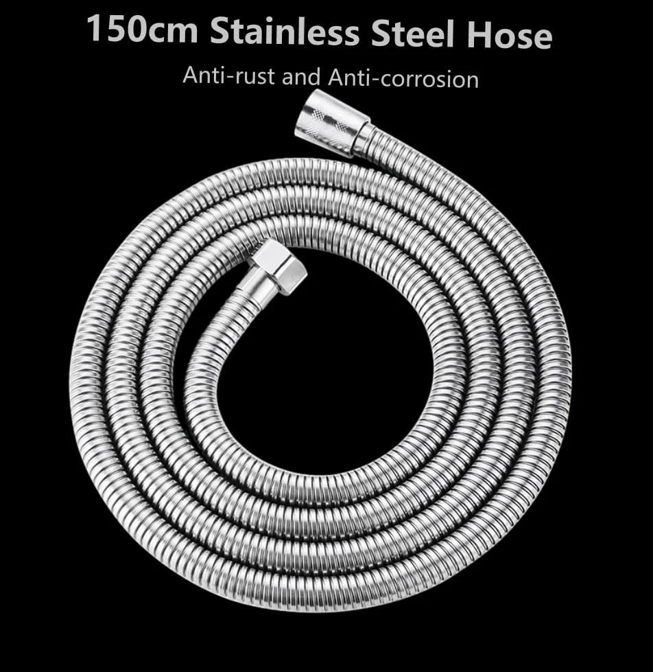 سردوش حمام فشار قوی Aimeur، سردوش دستی استیل 304 با شلنگ استیل 150 سانتی متری و نگهدارنده چسبی، آبپاش دستی ضد زنگ برای حیوانات خانگی و کودکان (نقره ای) سردوش حمام فشار قوی Aimeur، سردوش دستی استیل 304 با شلنگ استیل 150 سانتی متری و نگهدارنده چسبی، آبپاش دستی ضد زنگ برای حیوانات خانگی و کودکان (نقره ای)