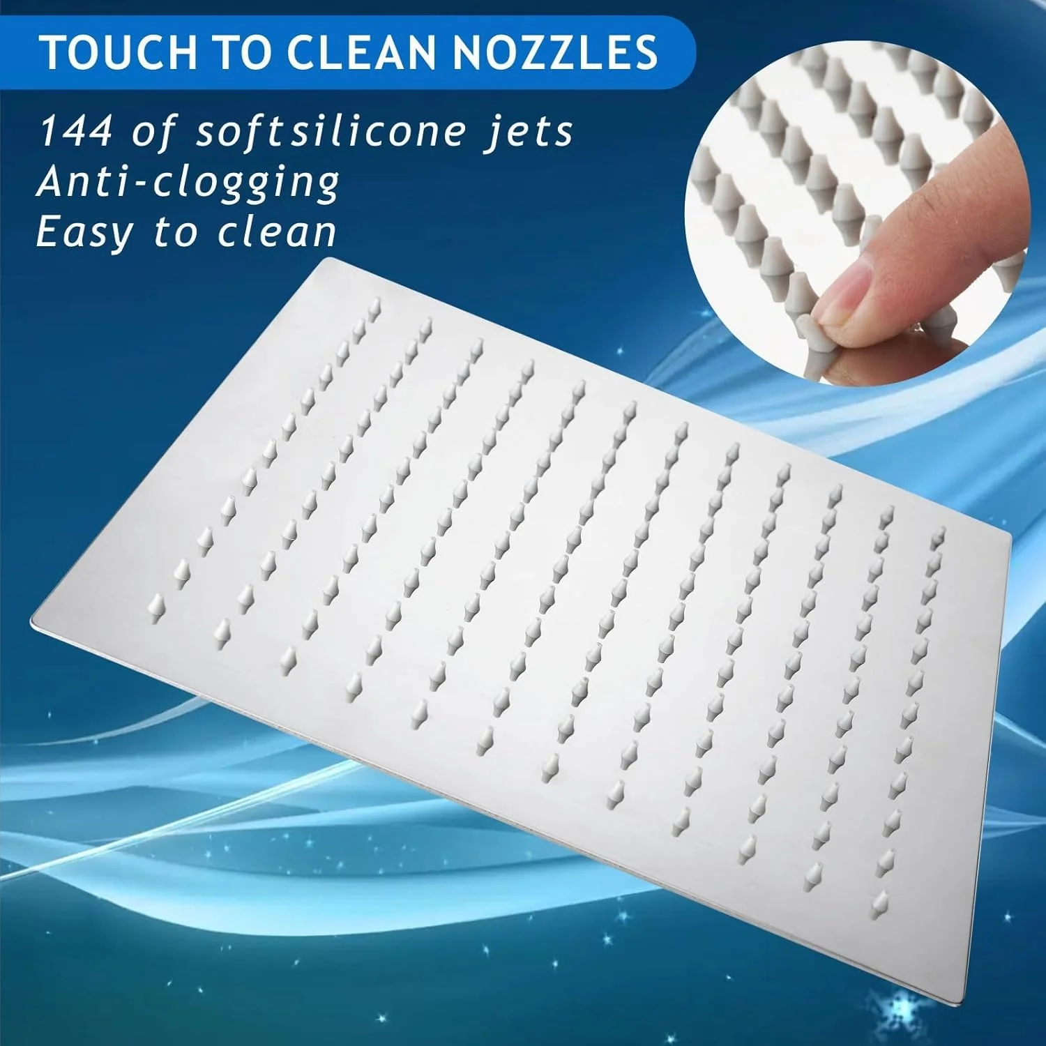 سردوش بارانی فیلتردار Voolan، سردوش های بارانی بزرگ با جریان بالا ساخته شده از فولاد ضد زنگ، سردوش فیلتردار آبشاری برای آب سخت (12 اینچ کروم) سردوش بارانی فیلتردار Voolan، سردوش های بارانی بزرگ با جریان بالا ساخته شده از فولاد ضد زنگ، سردوش فیلتردار آبشاری برای آب سخت (12 اینچ کروم)