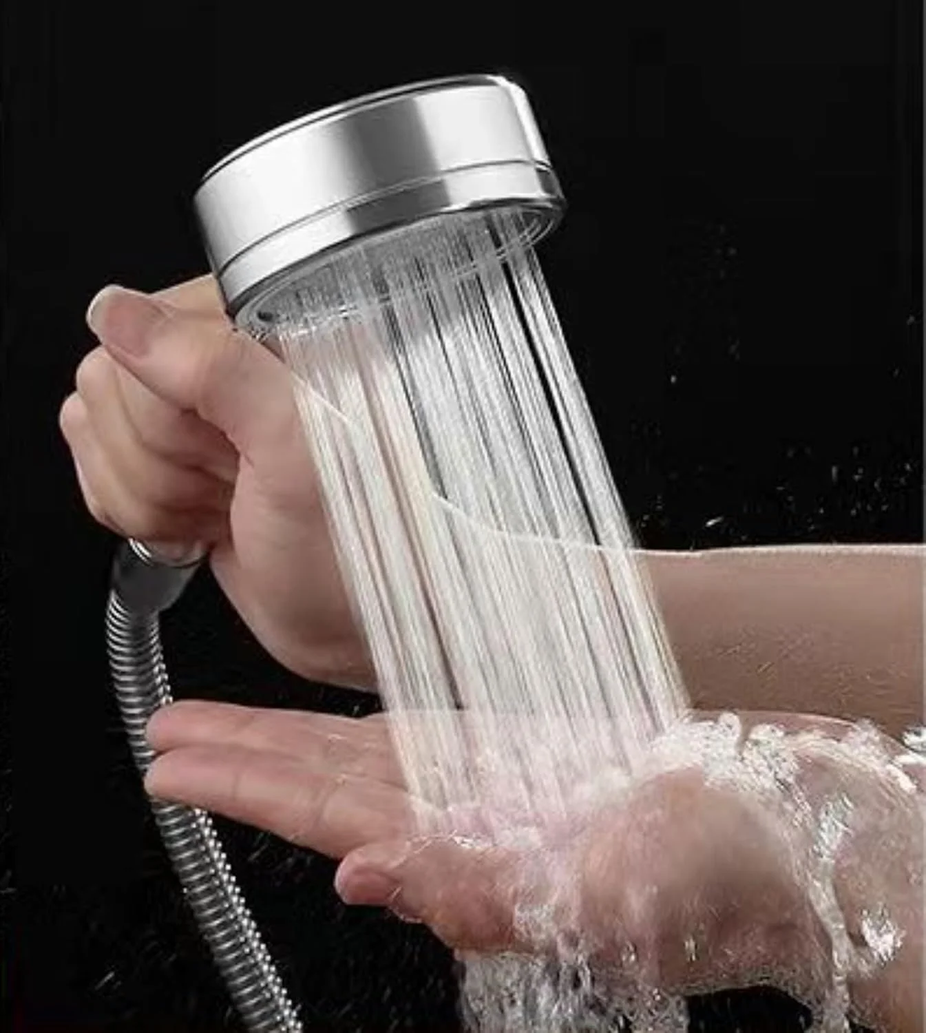 سردوش حمام فشار قوی Aimeur، سردوش دستی استیل 304 با شلنگ استیل 150 سانتی متری و نگهدارنده چسبی، آبپاش دستی ضد زنگ برای حیوانات خانگی و کودکان (نقره ای) سردوش حمام فشار قوی Aimeur، سردوش دستی استیل 304 با شلنگ استیل 150 سانتی متری و نگهدارنده چسبی، آبپاش دستی ضد زنگ برای حیوانات خانگی و کودکان (نقره ای)