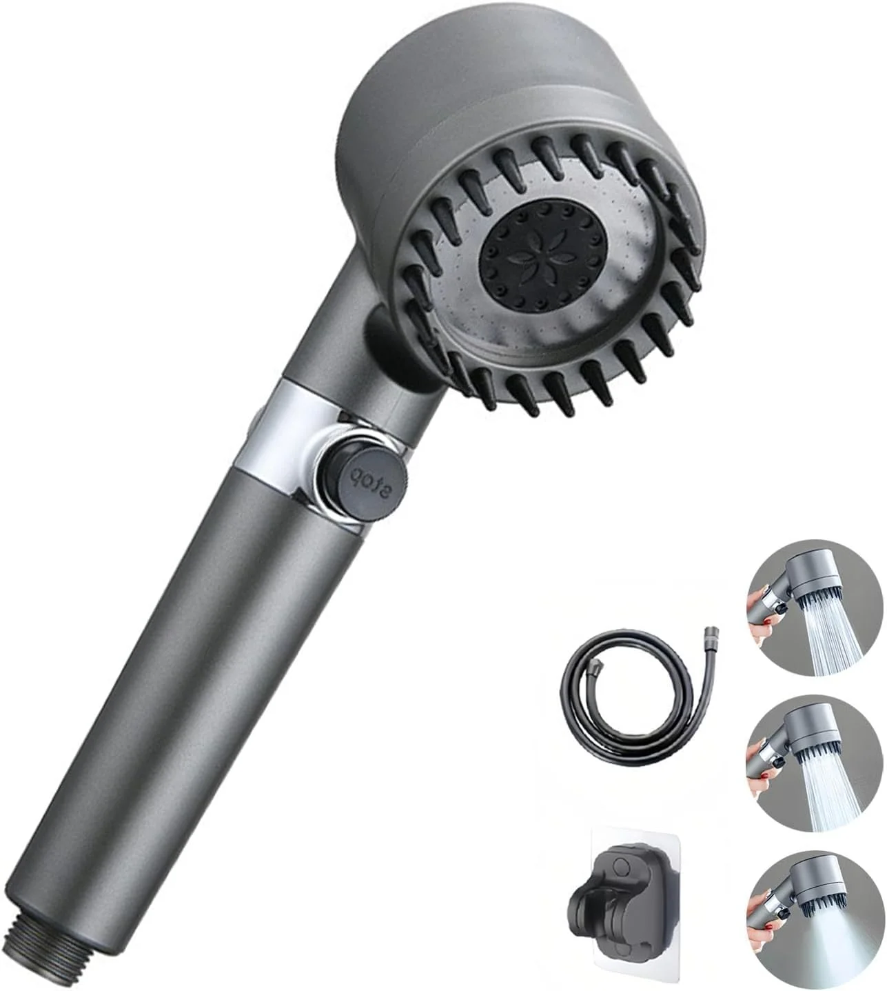 DEKII Shower Filter Shower Head - High Pressure Remove Chlorine and Impurities, Massages Scalp to anti Hairfall and Dry Skin, with Shower Hose Holder DEKII Shower Filter Shower Head - High Pressure Remove Chlorine and Impurities, Massages Scalp to anti Hairfall and Dry Skin, with Shower Hose Holder
