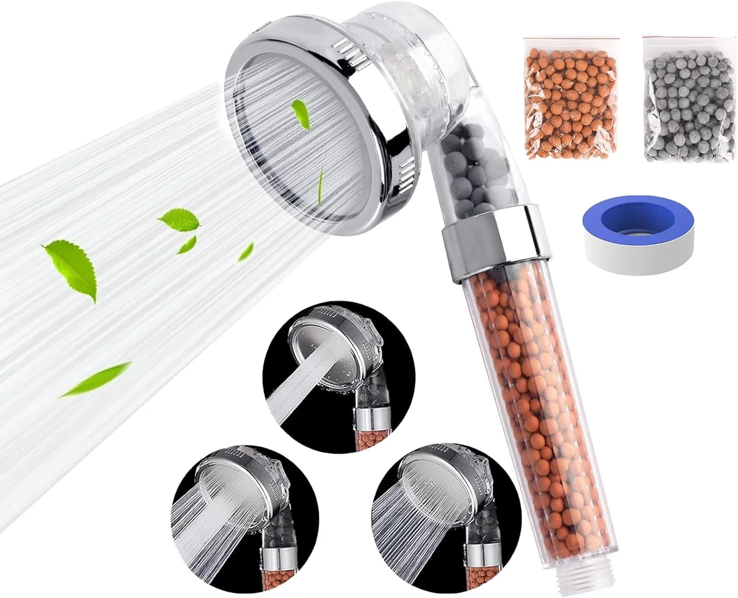 CLOUDFOUR Filtered Shower Head, High Pressure 3 Modes Pressure Boosting Water Saving Ionic Shower Head with Mineral Beads to Remove Chlorine, Purifies Water Reduces Dry Itchy Skin & Hair Fall CLOUDFOUR Filtered Shower Head, High Pressure 3 Modes Pressure Boosting Water Saving Ionic Shower Head with Mineral Beads to Remove Chlorine, Purifies Water Reduces Dry Itchy Skin & Hair Fall