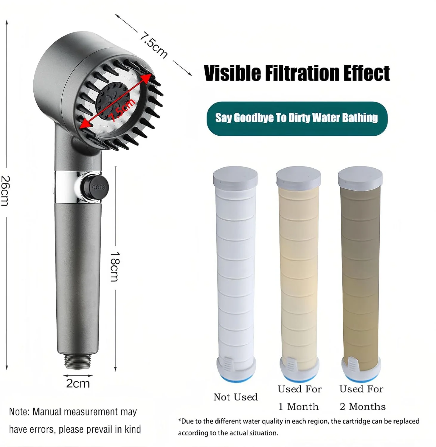 DEKII Shower Filter Shower Head - High Pressure Remove Chlorine and Impurities, Massages Scalp to anti Hairfall and Dry Skin, with Shower Hose Holder DEKII Shower Filter Shower Head - High Pressure Remove Chlorine and Impurities, Massages Scalp to anti Hairfall and Dry Skin, with Shower Hose Holder