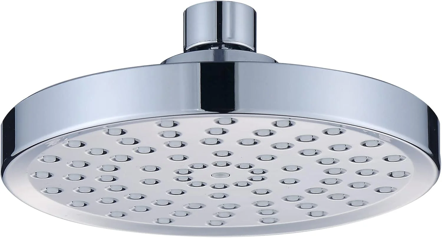 سردوش بارانی FUYIOCN، سردوش های بارانی فشار قوی، سردوش ثابت کرومی مدرن لوکس 6 اینچی، قابل تنظیم با سردوش بارانی بالای سر