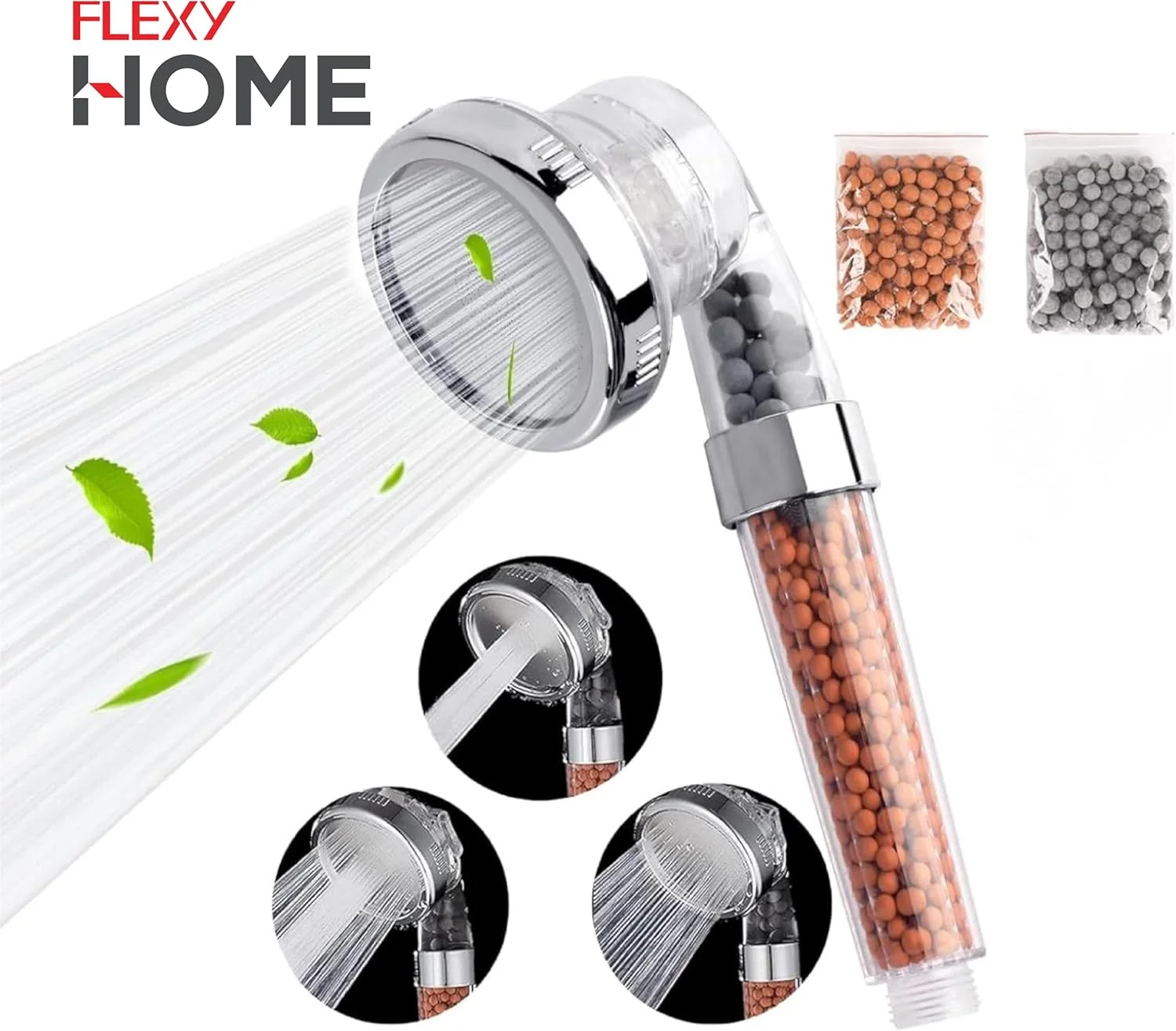 سردوش فیلتردار FLEXY® - آب خالص، پوست و موی درخشان را تجربه کنید. دارای توپ های معدنی، حذف کلر و ناخالصی ها. 3 حالت دوش، افزایش فشار 200٪، صرفه جویی در مصرف آب 30٪، (توپ های معدنی رایگان) سردوش فیلتردار FLEXY® - آب خالص، پوست و موی درخشان را تجربه کنید. دارای توپ های معدنی، حذف کلر و ناخالصی ها. 3 حالت دوش، افزایش فشار 200٪، صرفه جویی در مصرف آب 30٪، (توپ های معدنی رایگان)