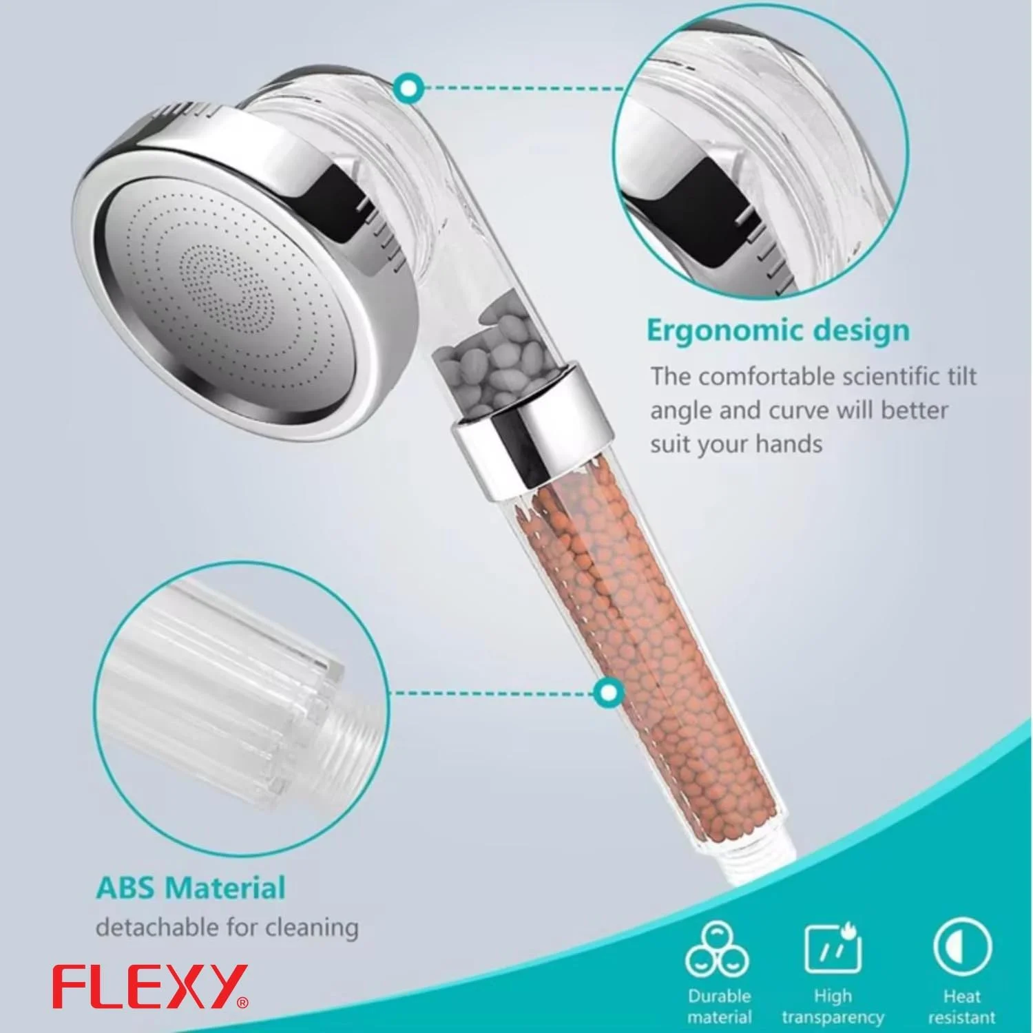 سردوش فیلتردار FLEXY® - آب خالص، پوست و موی درخشان را تجربه کنید. دارای توپ های معدنی، حذف کلر و ناخالصی ها. 3 حالت دوش، افزایش فشار 200٪، صرفه جویی در مصرف آب 30٪، (توپ های معدنی رایگان) سردوش فیلتردار FLEXY® - آب خالص، پوست و موی درخشان را تجربه کنید. دارای توپ های معدنی، حذف کلر و ناخالصی ها. 3 حالت دوش، افزایش فشار 200٪، صرفه جویی در مصرف آب 30٪، (توپ های معدنی رایگان)