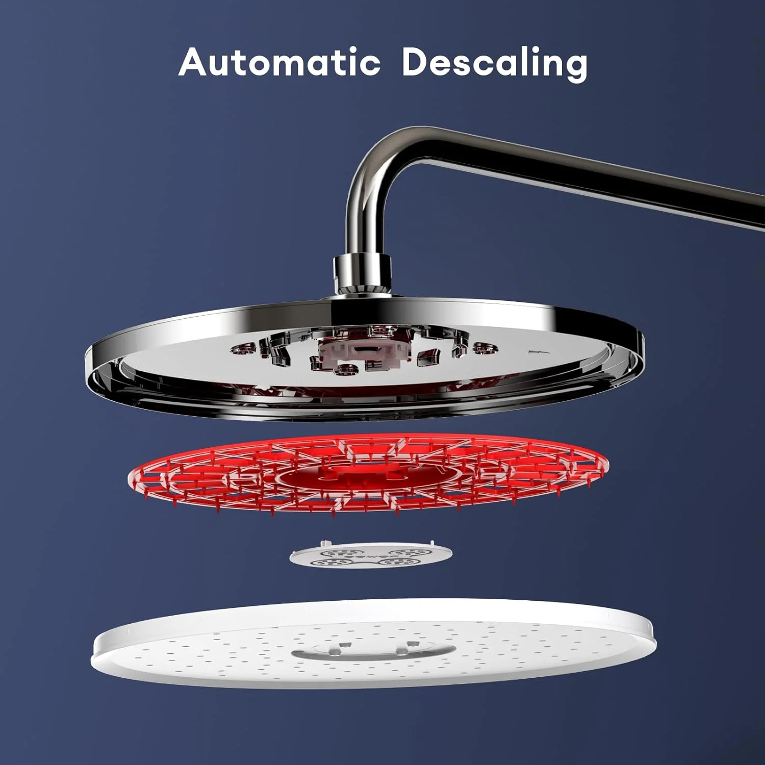 سردوش بارانی JOMOO، سردوش بارانی فشار قوی 9 اینچی، طراحی فوق العاده نازک، سردوش ثابت بارانی با قابلیت رسوب زدایی خودکار با نازل سیلیکونی (228 میلی متر، کروم) سردوش بارانی JOMOO، سردوش بارانی فشار قوی 9 اینچی، طراحی فوق العاده نازک، سردوش ثابت بارانی با قابلیت رسوب زدایی خودکار با نازل سیلیکونی (228 میلی متر، کروم)