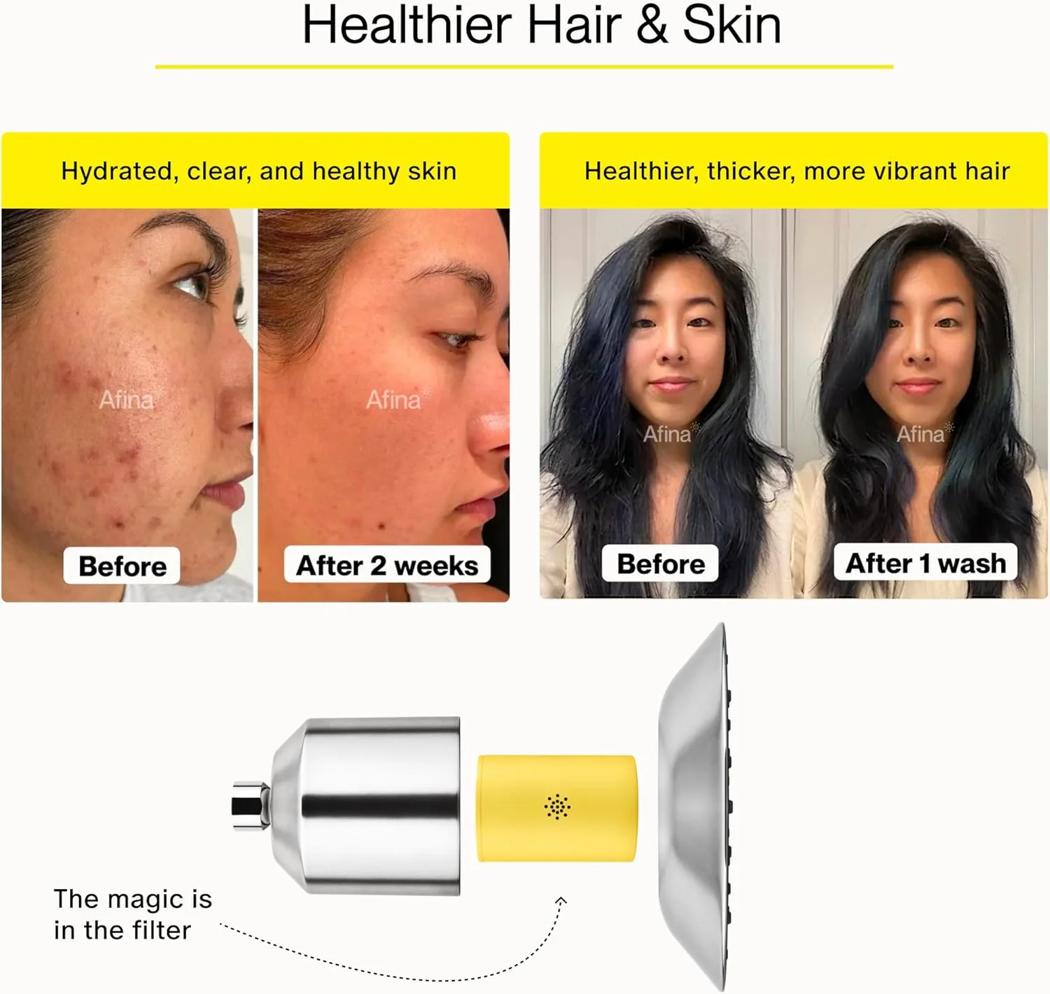 سردوش فیلتردار فشار قوی آفینا A-01 - کاهش خشکی و خارش پوست، شوره سر، اگزما و بهبود چشمگیر وضعیت پوست، مو و ناخن (نیکل) سردوش فیلتردار فشار قوی آفینا A-01 - کاهش خشکی و خارش پوست، شوره سر، اگزما و بهبود چشمگیر وضعیت پوست، مو و ناخن (نیکل)