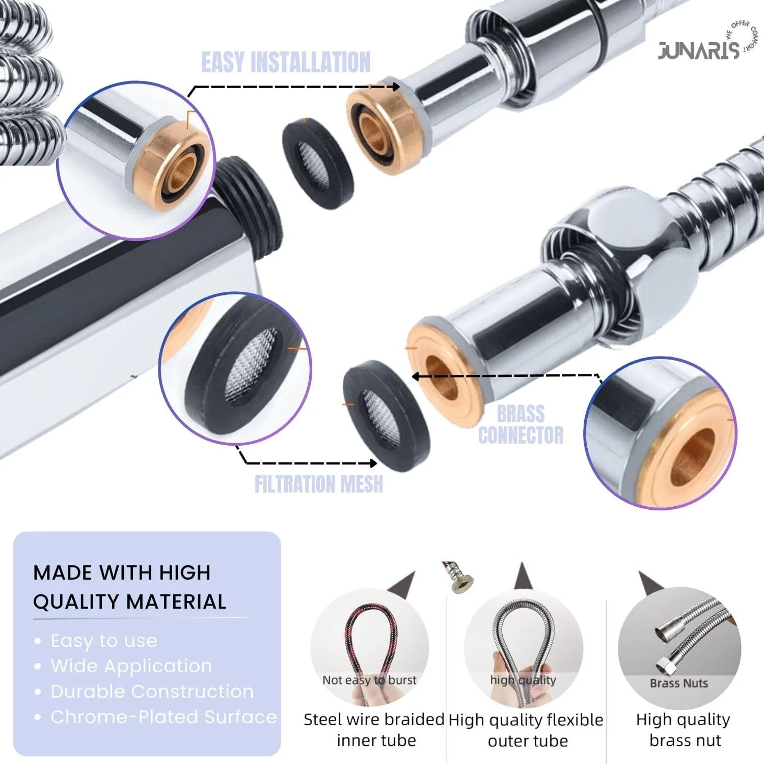 سردوش حمام و فیلتر دوش جوناریس برای حذف کلر، مناسب آب سخت و کاهش ریزش مو | 5 حالت با تنظیم جریان و مکث | مناسب برای پوست (نقره ای) سردوش حمام و فیلتر دوش جوناریس برای حذف کلر، مناسب آب سخت و کاهش ریزش مو | 5 حالت با تنظیم جریان و مکث | مناسب برای پوست (نقره ای)