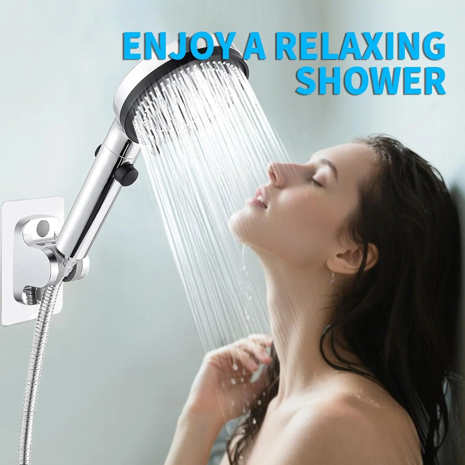 ست دوش دستی استیل ضد زنگ LETOUR، 5.12 اینچ، دارای 3 حالت پاشش، روکش کروم ABS نصب شده روی دیوار با نازل های سیلیکونی - ایده آل برای هتل ها و حمام های خانگی ست دوش دستی استیل ضد زنگ LETOUR، 5.12 اینچ، دارای 3 حالت پاشش، روکش کروم ABS نصب شده روی دیوار با نازل های سیلیکونی - ایده آل برای هتل ها و حمام های خانگی