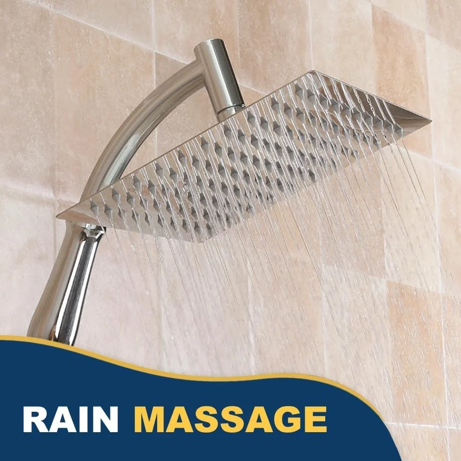 سردوش بارانی بزرگ و قدرتمند SIEYESCITY به همراه بازوی دوش دستی - سردوش های بارانی فشار قوی با بازوی افزایش دهنده در رنگ کروم - سردوش آبشاری یونیورسال G1/2 مربع 8 اینچی - 100 جت سردوش بارانی بزرگ و قدرتمند SIEYESCITY به همراه بازوی دوش دستی - سردوش های بارانی فشار قوی با بازوی افزایش دهنده در رنگ کروم - سردوش آبشاری یونیورسال G1/2 مربع 8 اینچی - 100 جت