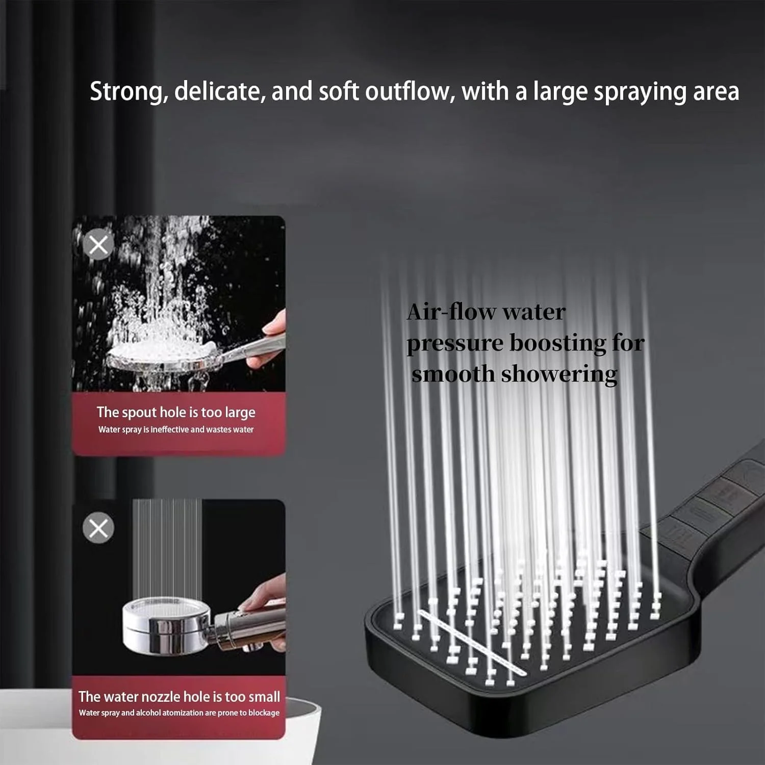 سردوش حمام Orchid M®، دارای 7 حالت اسپری، کنترل دکمه جادویی با سردوش بارانی بزرگ 10 اینچی، شلنگ 60 اینچی و خروجی آب تحت فشار قابل تنظیم ABS ضد زنگ برای حمام/هتل (مشکی) سردوش حمام Orchid M®، دارای 7 حالت اسپری، کنترل دکمه جادویی با سردوش بارانی بزرگ 10 اینچی، شلنگ 60 اینچی و خروجی آب تحت فشار قابل تنظیم ABS ضد زنگ برای حمام/هتل (مشکی)