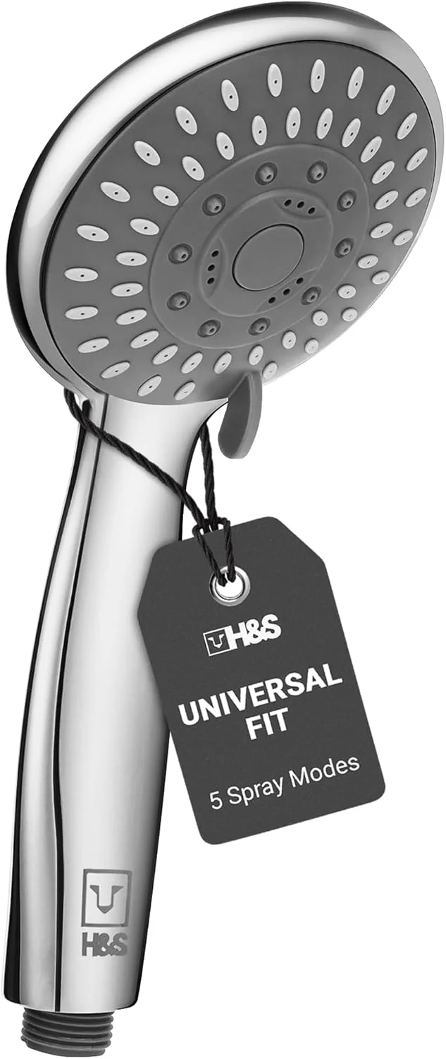 سردوش دستی یونیورسال H&S با فشار آب بالا و پایین - سردوش دستی با 5 حالت اسپری مختلف - جایگزین کرومی قدرتمند سردوش دستی یونیورسال H&S با فشار آب بالا و پایین - سردوش دستی با 5 حالت اسپری مختلف - جایگزین کرومی قدرتمند