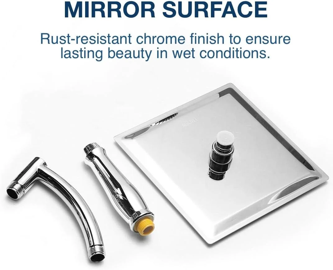 سردوش بارانی بزرگ و قدرتمند SIEYESCITY به همراه بازوی دوش دستی - سردوش های بارانی فشار قوی با بازوی افزایش دهنده در رنگ کروم - سردوش آبشاری یونیورسال G1/2 مربع 8 اینچی - 100 جت سردوش بارانی بزرگ و قدرتمند SIEYESCITY به همراه بازوی دوش دستی - سردوش های بارانی فشار قوی با بازوی افزایش دهنده در رنگ کروم - سردوش آبشاری یونیورسال G1/2 مربع 8 اینچی - 100 جت