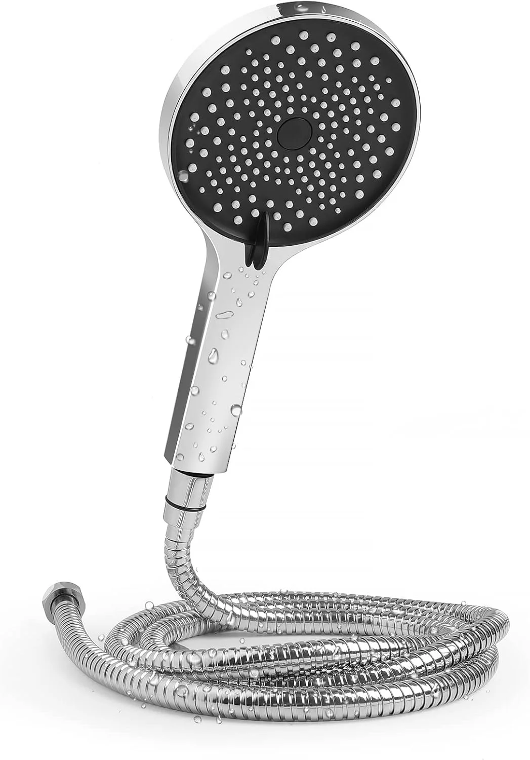 ست دوش دستی استیل Baytion، 13 سانتی متر، 3 حالت اسپری، کروم براق ست دوش دستی استیل Baytion، 13 سانتی متر، 3 حالت اسپری، کروم براق