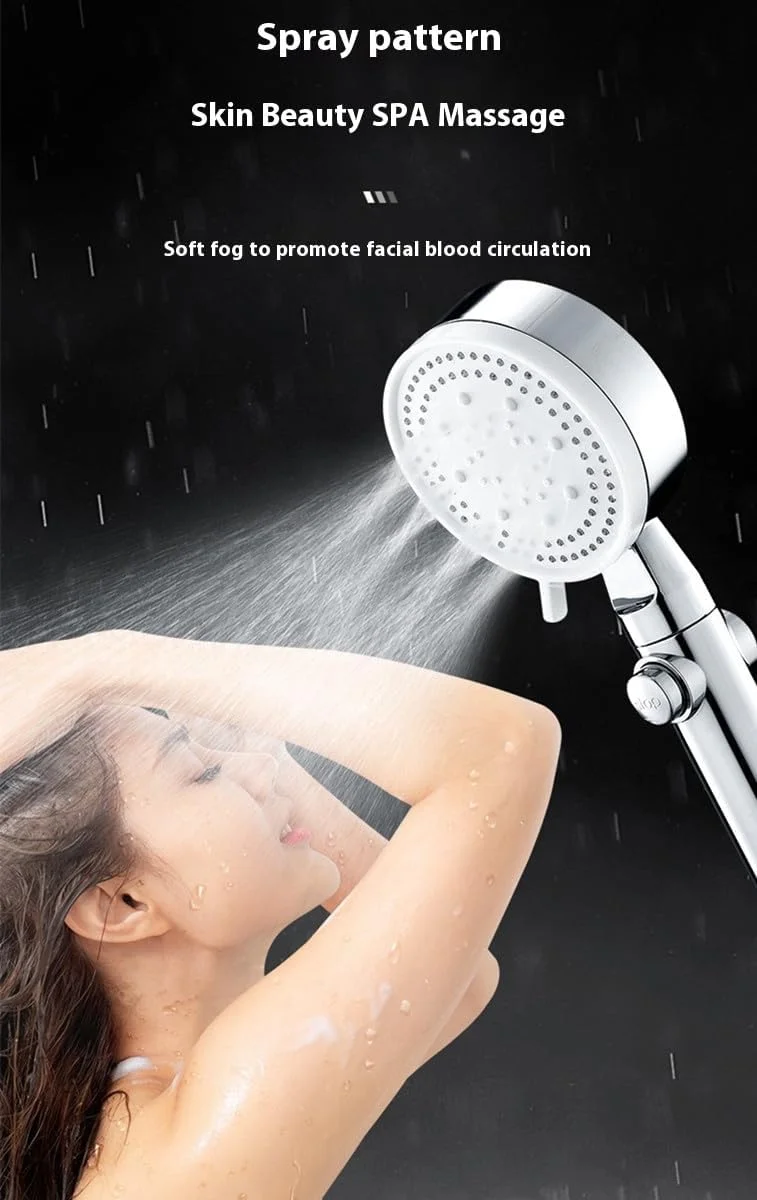 سردوش حمام فشار قوی Lakko، سردوش دستی صرفه جویی در آب، 5 نوع جت، دستی، برای حمام و اسپا، سردوش دستی مربعی مدرن نقره ای سردوش حمام فشار قوی Lakko، سردوش دستی صرفه جویی در آب، 5 نوع جت، دستی، برای حمام و اسپا، سردوش دستی مربعی مدرن نقره ای