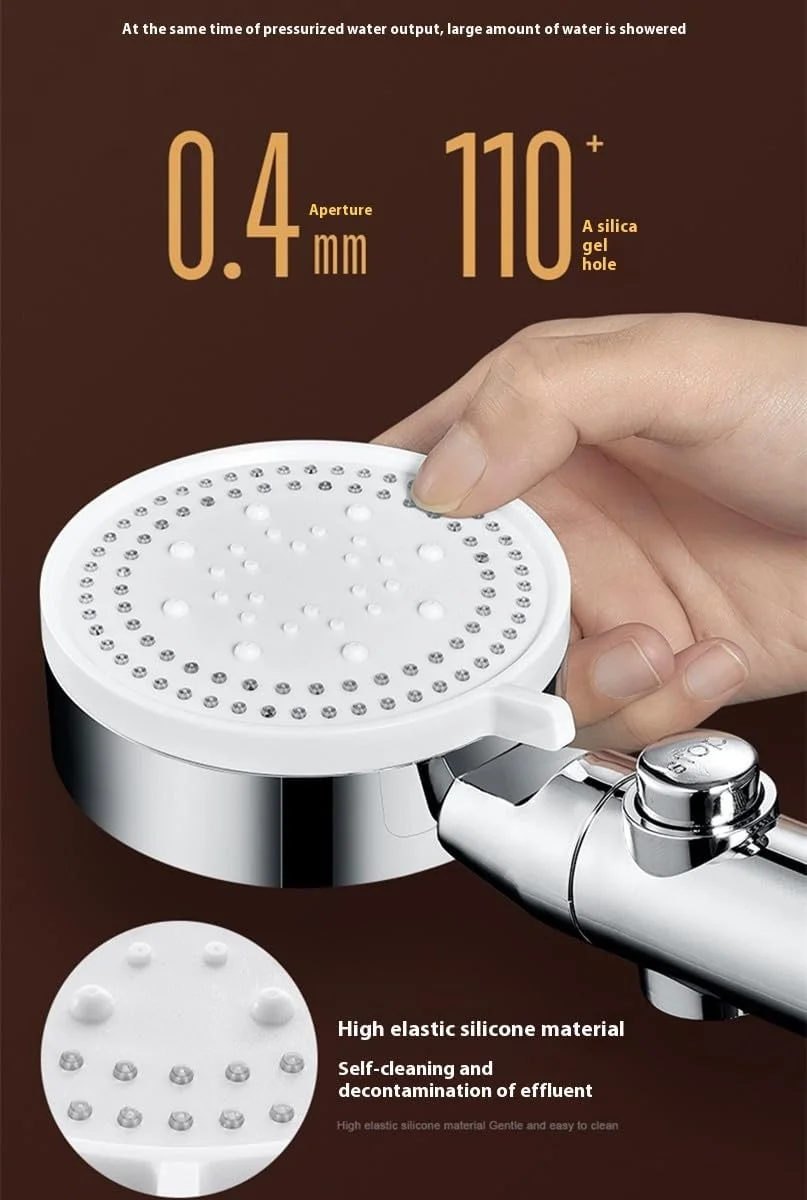 سردوش حمام فشار قوی Lakko، سردوش دستی صرفه جویی در آب، 5 نوع جت، دستی، برای حمام و اسپا، سردوش دستی مربعی مدرن نقره ای سردوش حمام فشار قوی Lakko، سردوش دستی صرفه جویی در آب، 5 نوع جت، دستی، برای حمام و اسپا، سردوش دستی مربعی مدرن نقره ای
