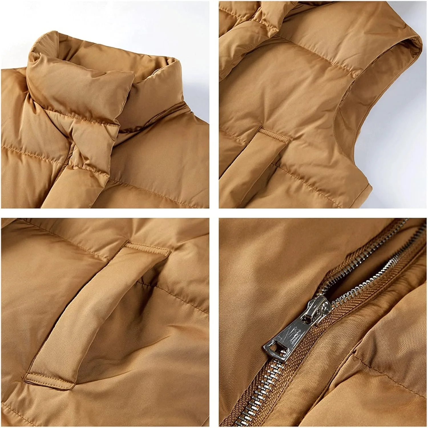 HBEIDAHUANG ژاکت پایین زنانه زمستانی زنانه و جلیقه لوله ای صاف یقه برگردان ژاکت پایین فوق سبک آستر اردک گرم جلیقه غیر رسمی (رنگ: Hortel، سایز: XL) HBEIDAHUANG ژاکت پایین زنانه زمستانی زنانه و جلیقه لوله ای صاف یقه برگردان ژاکت پایین فوق سبک آستر اردک گرم جلیقه غیر رسمی (رنگ: Hortel، سایز: XL)