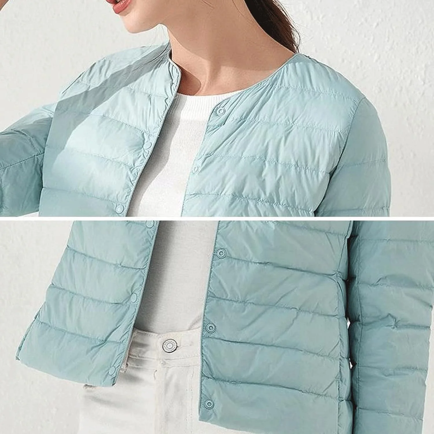 HBEIDAHUANG ژاکت زنانه پایین، فوق العاده سبک، پارچه مات، کت سبک وزن گرم، بادگیر زنانه، پارکاس، ژاکت های پایین زنانه، به علاوه کت (رنگ: Hortel، سایز: XX-Large) HBEIDAHUANG ژاکت زنانه پایین، فوق العاده سبک، پارچه مات، کت سبک وزن گرم، بادگیر زنانه، پارکاس، ژاکت های پایین زنانه، به علاوه کت (رنگ: Hortel، سایز: XX-Large)