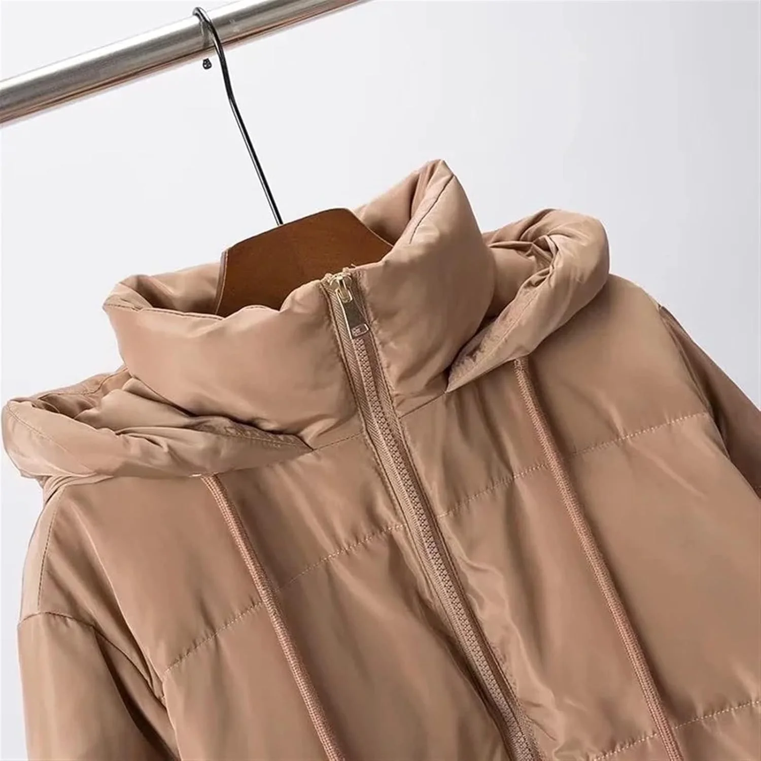 HBEIDAHUANG ژاکت پایین زنانه ژاکت پایین پنبه ای زمستانی زنانه ضد باد گرم کت مشکی باریک (رنگ: Hortel، سایز: S) HBEIDAHUANG ژاکت پایین زنانه ژاکت پایین پنبه ای زمستانی زنانه ضد باد گرم کت مشکی باریک (رنگ: Hortel، سایز: S)