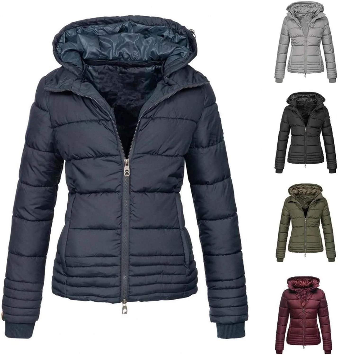 HBEIDAHUANG ژاکت پایین زنانه ژاکت زمستانی کت با بافت نرم ژاکت پایین کلاه دار زمستانی یکدست لباس گرم غیر رسمی (رنگ: Hortel، سایز: M) HBEIDAHUANG ژاکت پایین زنانه ژاکت زمستانی کت با بافت نرم ژاکت پایین کلاه دار زمستانی یکدست لباس گرم غیر رسمی (رنگ: Hortel، سایز: M)