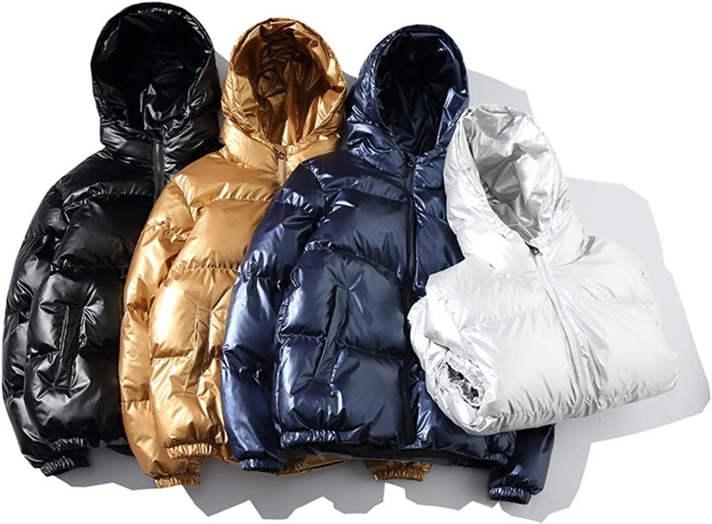 HBEIDAHUANG ژاکت پایین زنانه ژاکت پایین زمستانی براق سایز بزرگ کت بیرونی کلاه دار کت های پد دار زنانه (رنگ: Hortel، سایز: 5XL) HBEIDAHUANG ژاکت پایین زنانه ژاکت پایین زمستانی براق سایز بزرگ کت بیرونی کلاه دار کت های پد دار زنانه (رنگ: Hortel، سایز: 5XL)