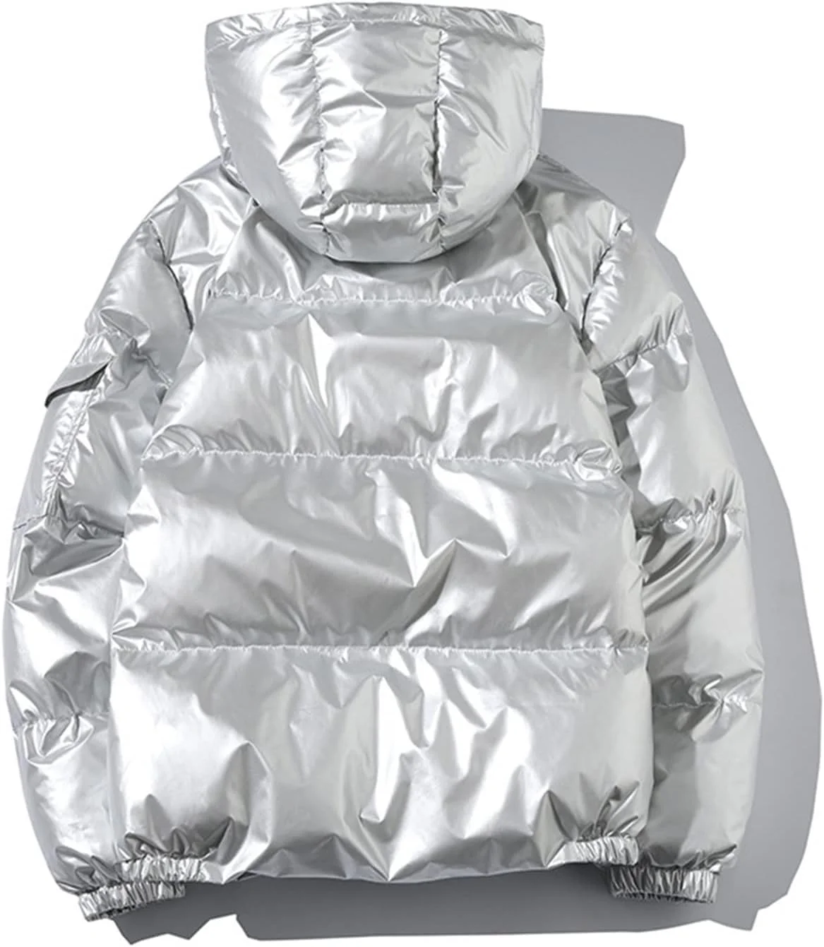 HBEIDAHUANG Womens Down Jacket Down Jacket Winter Glossy Large Size Hooded Outwear Down Padded Coats Female (Color : Hortel�, Size : XL)