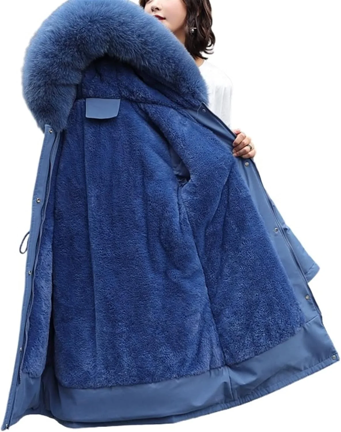 HBEIDAHUANG ژاکت پایین زنانه، ژاکت جدید زمستانی زنانه، ژاکت پفی گشاد، کت پفی غیر رسمی با قد متوسط (رنگ: Hortel، سایز: XL)