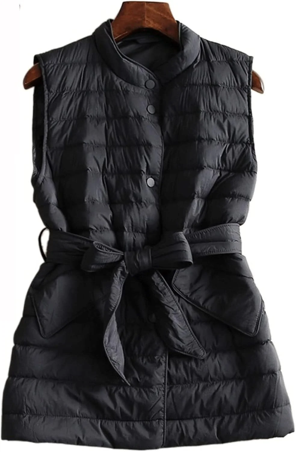 HBEIDAHUANG ژاکت زنانه پایین تنه زمستانی جلیقه پایین تنه اردک جلیقه باریک زنانه پاییز مشکی پارکای پایه غیر رسمی (رنگ: Hortel، سایز: L)