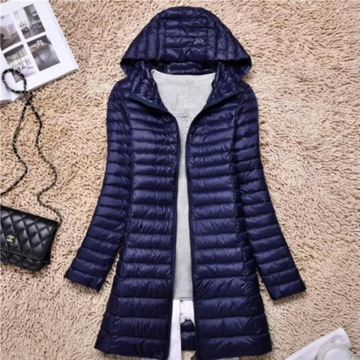 HBEIDAHUANG ژاکت زنانه پایین زمستانی، ژاکت های پایین اردک زنانه، کت بلند فوق سبک پایین بهاره، ژاکت پفی کلاه دار، پارکا های باریک (رنگ: Hortel، سایز: L) HBEIDAHUANG ژاکت زنانه پایین زمستانی، ژاکت های پایین اردک زنانه، کت بلند فوق سبک پایین بهاره، ژاکت پفی کلاه دار، پارکا های باریک (رنگ: Hortel، سایز: L)