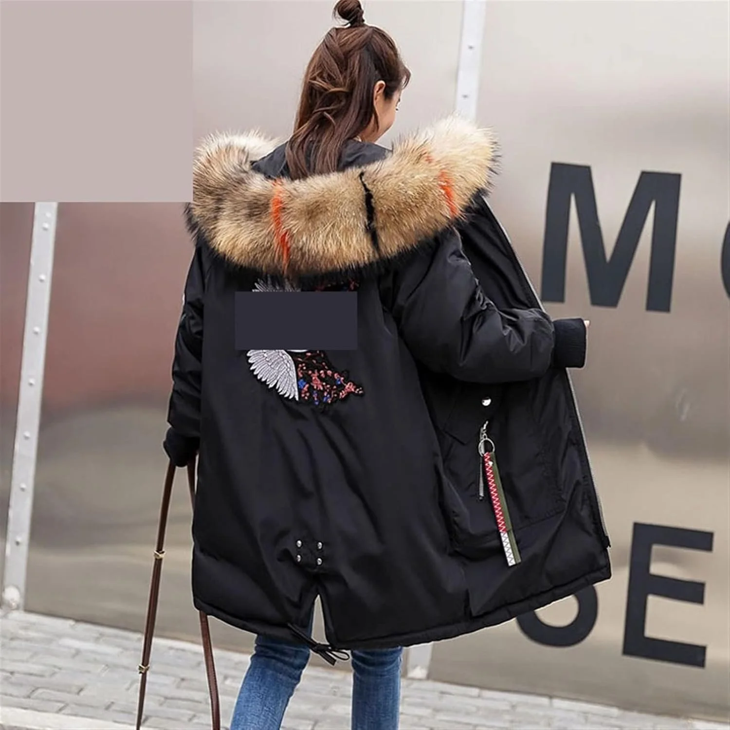 HBEIDAHUANG ژاکت پایین زنانه کت زمستانی زنانه یقه خز بزرگ ژاکت بلند کلاه دار ضخیم گرم پارکاس پد دار پنبه ای سایز بزرگ (رنگ: Hortel، سایز: XXXL) HBEIDAHUANG ژاکت پایین زنانه کت زمستانی زنانه یقه خز بزرگ ژاکت بلند کلاه دار ضخیم گرم پارکاس پد دار پنبه ای سایز بزرگ (رنگ: Hortel، سایز: XXXL)